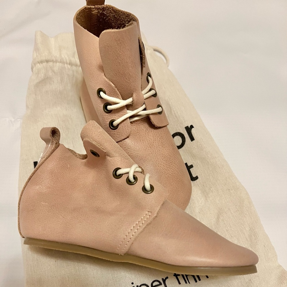 Piper Finn high top oxfords blush